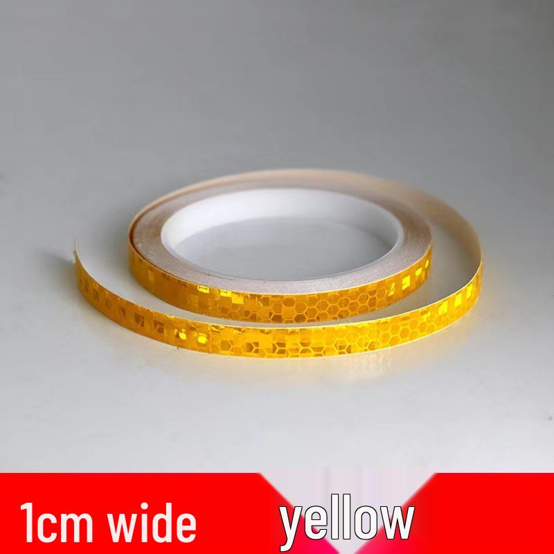 1cm Reflective Sticker for Bicycles, Cars, & Helmets - Luminous Warning Strip