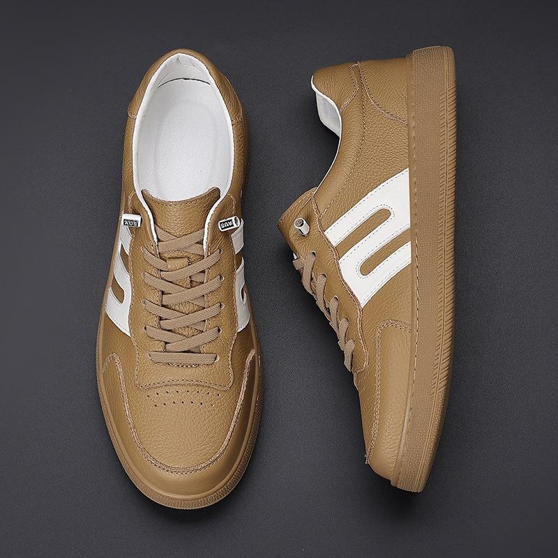 The first layer of cowhide new men's casual shoes genuine leather breathable trendy shoes men's shoes versatile board shoes men's shoes