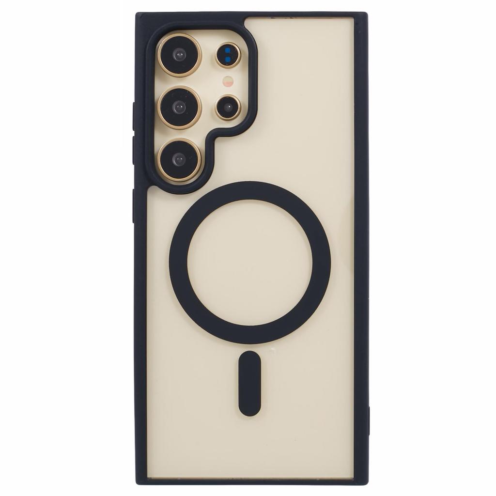 For Samsung Galaxy S24 Ultra Magnetic Case Shockproof PC+TPU Clear Phone Cover