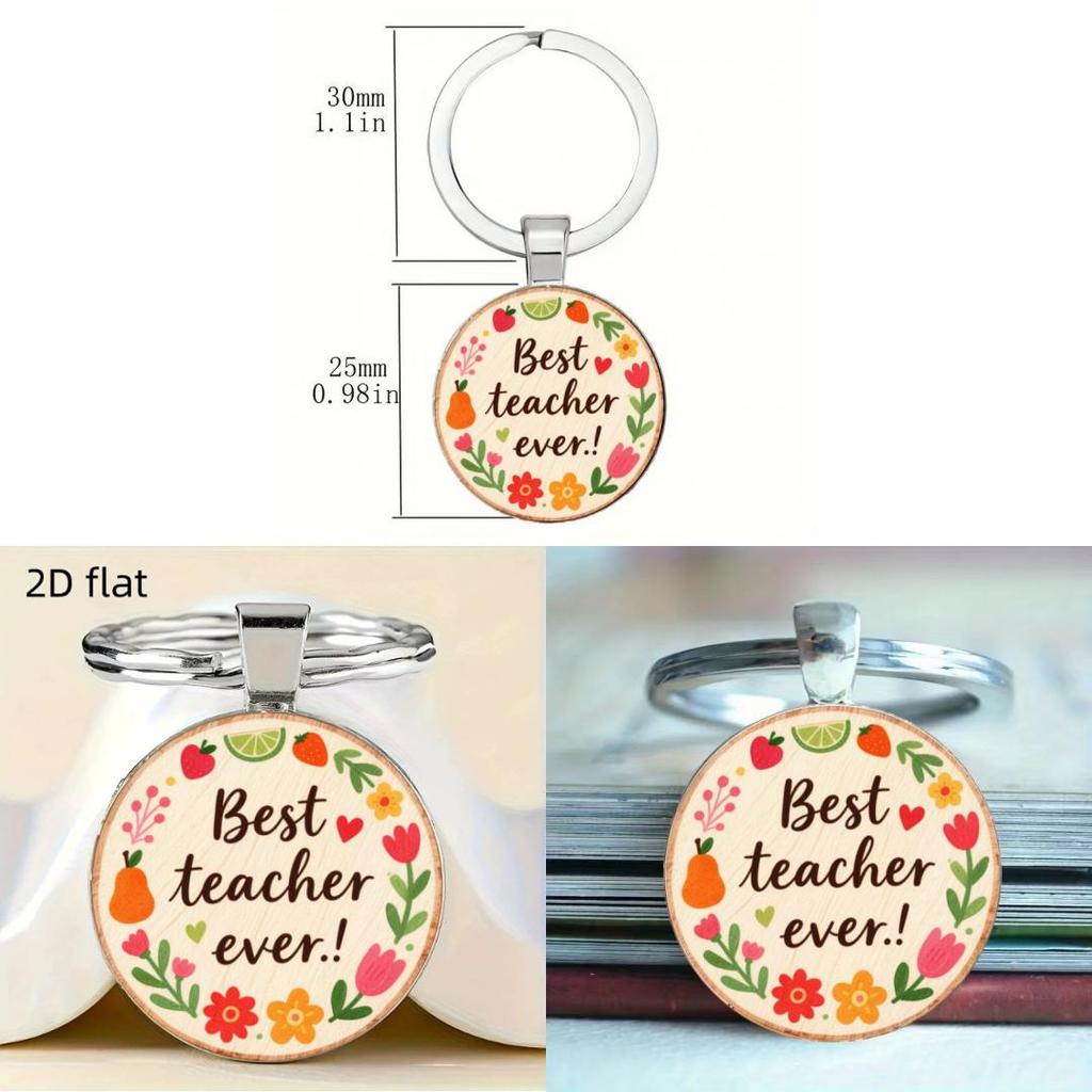 Meilleur Enseignant de Tous les Temps Porte-clés Lettre Décoration Pendentif Pour Cadeau