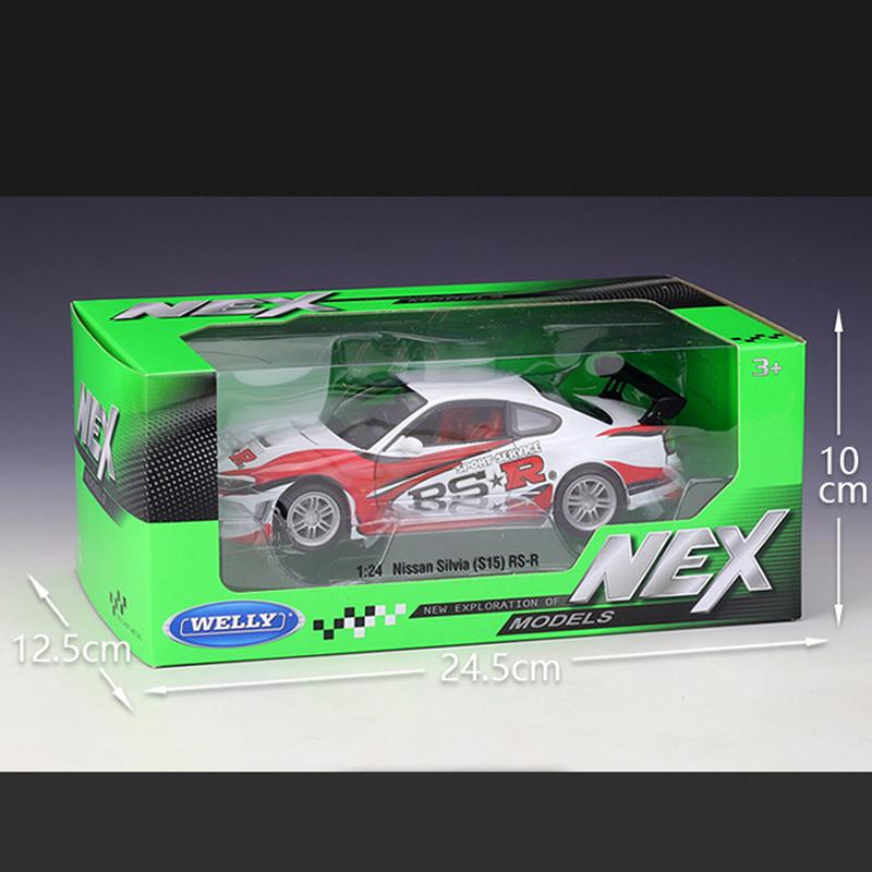 Welly Nissan Silvia im Maßstab 1:24(S15) RS-R Legierung Auto Modell Druckguss Metall Spielzeug Fahrzeuge Auto Modell Hohe Simulation Sammlung Kinder Geschenke