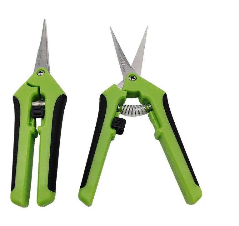 

Садовые ножницы из нержавеющей стали для обрезки цветов, обрезки фруктов, обрезки винограда, прямые садовые ножницы для обрезки цветов зелёный