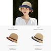 Classic Straw Hat For Women Summer Sun Protection With Short Brim And Rolled Edge
