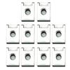 10Pcs Rustproof Metal License Plate Screw Clips Vibration Resistant Universal for Vehicle Registration Plate