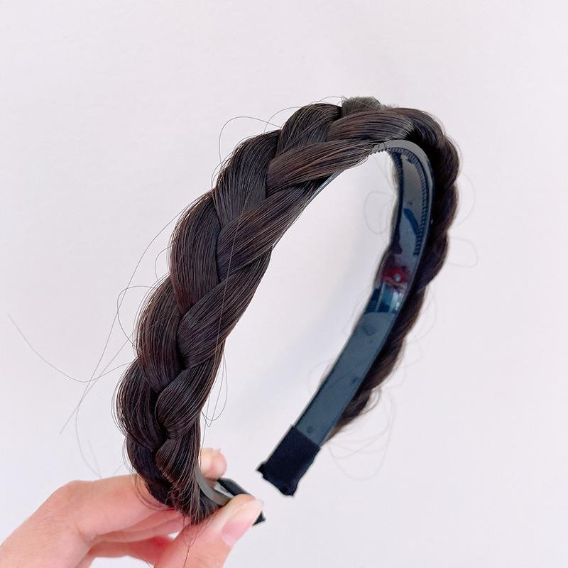 Women Hair Band Fishbone Braid Lazy Wig Twist Braid Headband Hairpin Bohemia Fashion Non-slip Headdress Bridal Hair Accessories