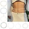 New Seashell Boho Waist Chain Starfish Beads Belly Chain Multilayer Pearl Bohemian Style Belt Women