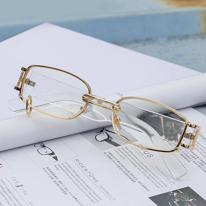 2022 Trendy Red Small Frame Sunglasses for Women – Fashionable Internet Celebrity Style with Lens Card Earring