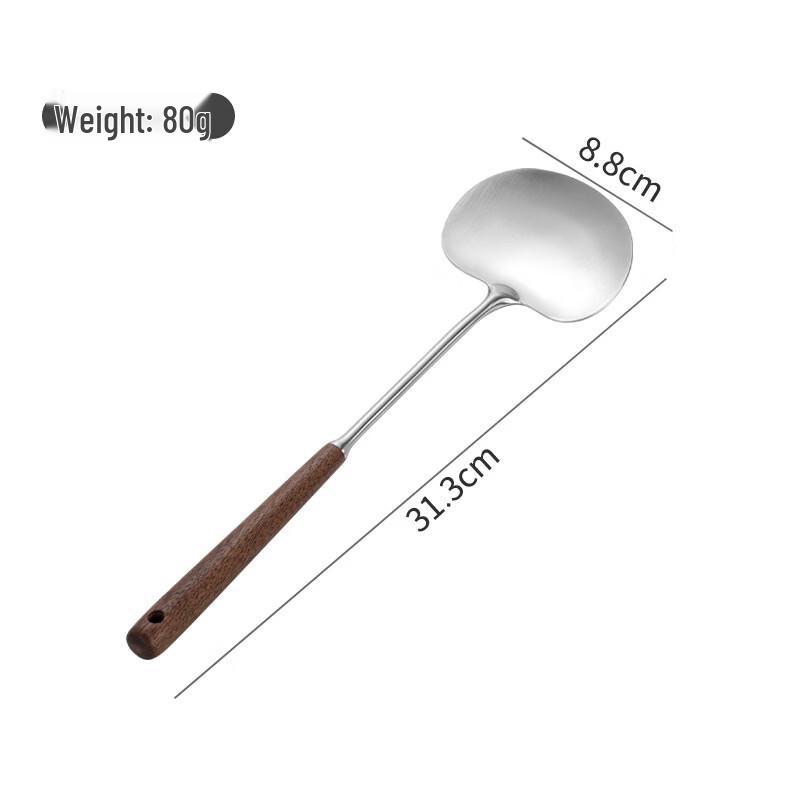 Ruhan Kitchen European Style 304 Stainless Steel & Walnut Utensils