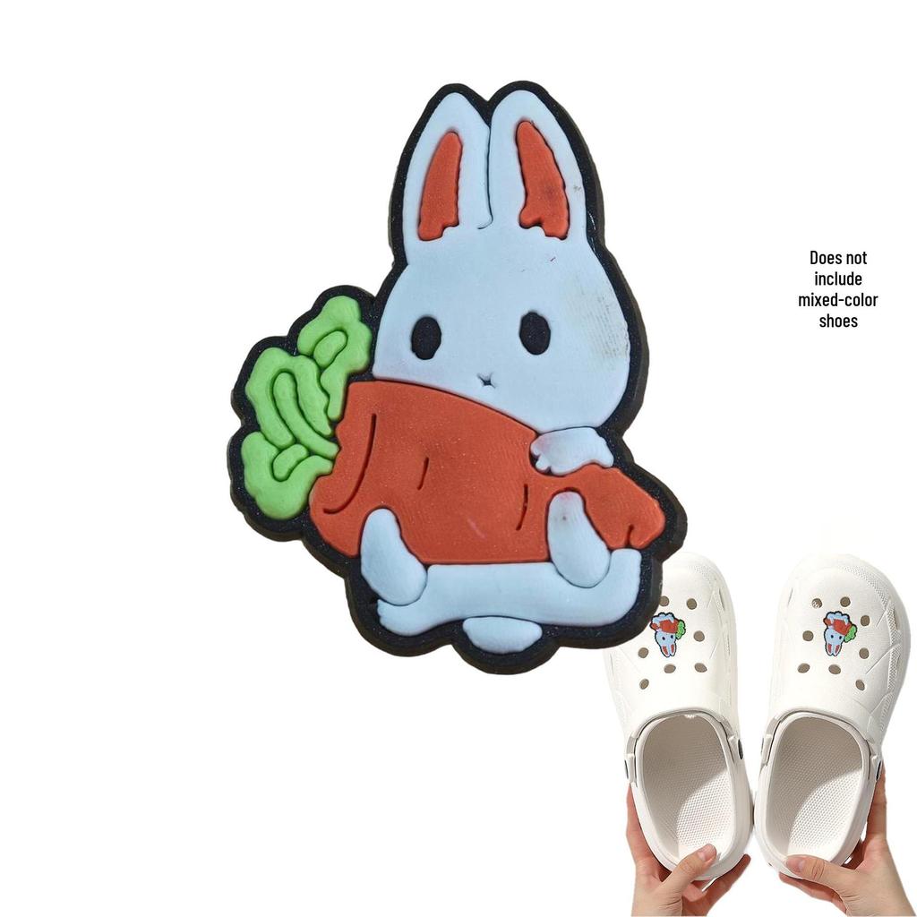 Rabbit Shoe Accessories: Cartoon PVC Charms for DIY Hole Shoes