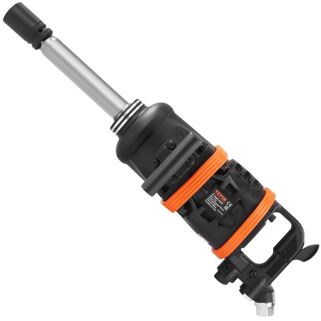 2.5 cm Air Impact Wrench, Up to 7016.37 N·m Beast Reverse Torque Output Pneumatic Impact Gun w/ 20cm Extended Anvil for Repairs and Maintenance of