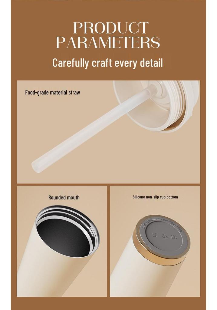 316 Stainless Steel Ceramic Double-Wall Coffee Thermos Cup - Large Capacity, Ideal Gift.