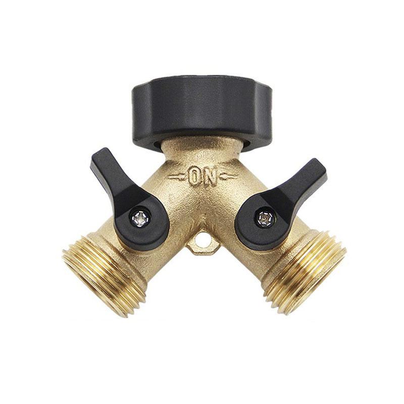 

Brass 2/4 Way 3/4 Faucet Water Splitter Y-Type Garden Hose Splitter Watering Tap Connector Distributor For Outdoor Faucet