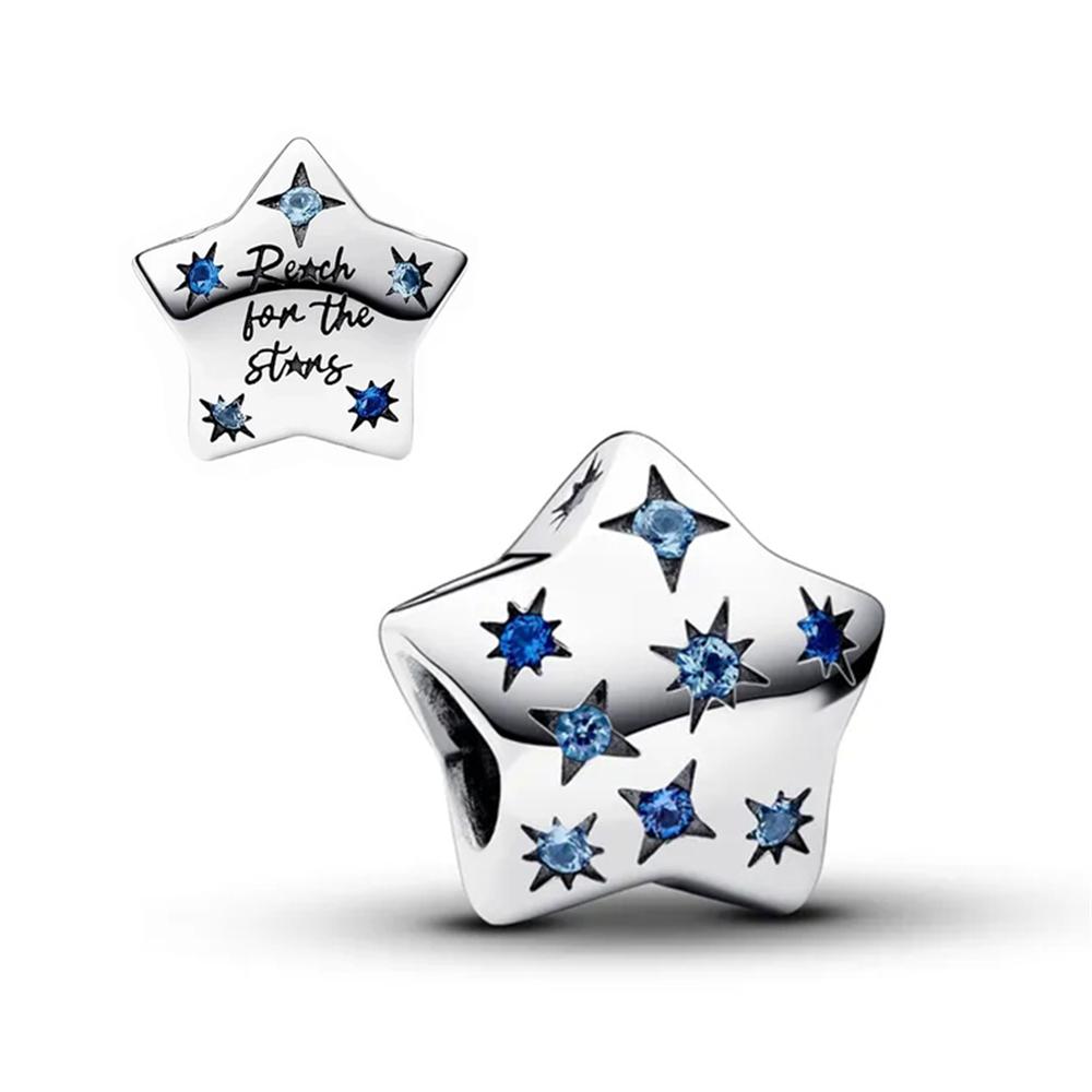 New Moon & Star Series Luck Twinkle Sun Dangle Charms For Originalcharms Bracelet Trinket Copper Charm Women Diy Jewelry