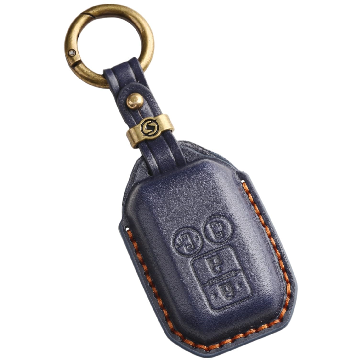

Suzuki Jimny Nodoma JC74W Key Front New Jimny 64 Spacia Custom Key XBEE Genuine Leather Smart Key Custom Dress Up Navy 4 [smasol] Cover, End, Series,