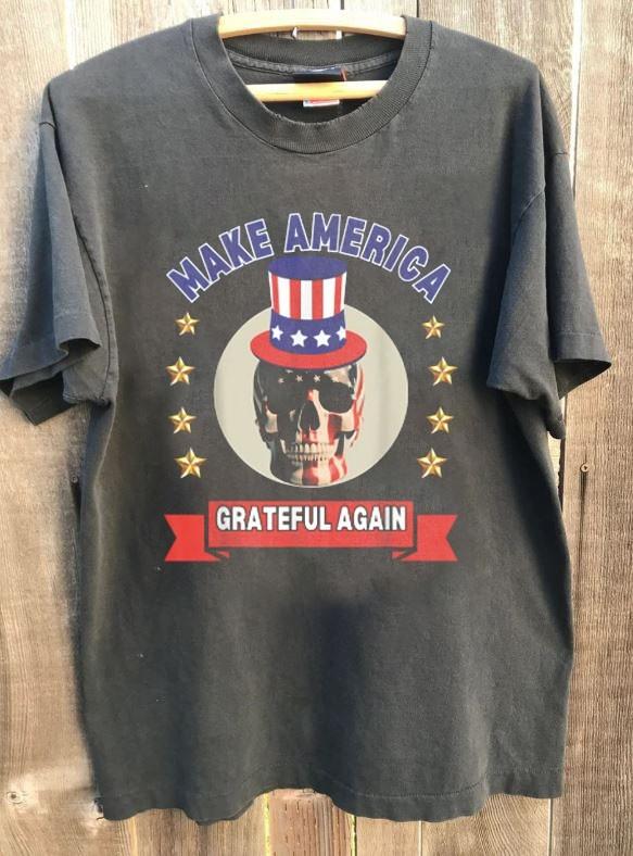 Make America Grateful Again Graphic Charcoal Unisex Shirt Vtg S-5XL KH17200