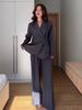 2025 Autumn Women's Lapel Long Sleeve Coat & Temperament Pants Set