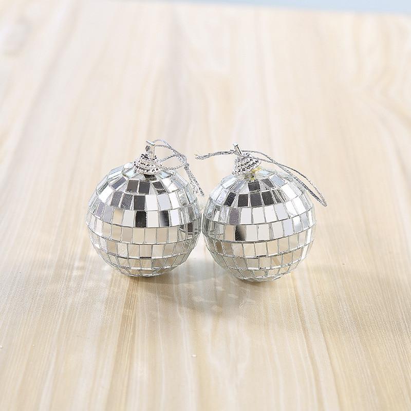 Christmas Disco Mirror Ball Hanging Glass Decor Ornaments For Party Event Decor