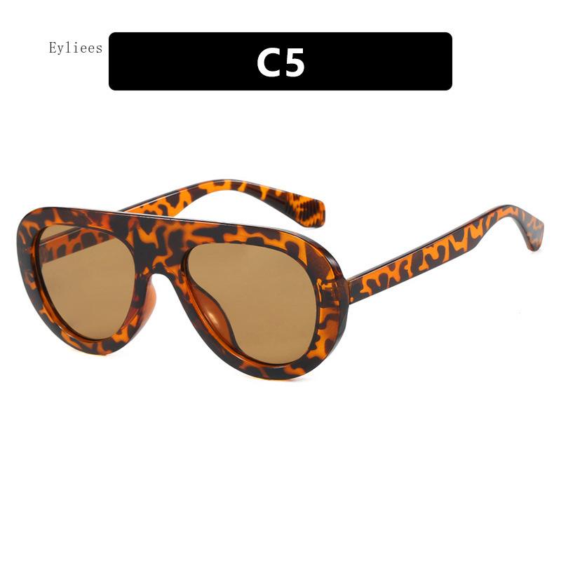 

Vintage Brand Designer Flat Top Pilot Sunglasses Women For Men Fashion Popular Premium Sun Glasses Punk Outdoor Driving Eyewear