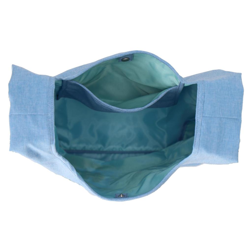 Chizu Tabi Unisex Folding Eco Bag 44704501 Map Design, Sky Blue, USA: Hawaii, Hilo, Approx. 35cm W x 53cm H x 12cm D, Handle Height 13cm