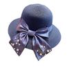 Summer sun protection hat, fashionable and versatile, pearl bow, wide-brimmed straw hat for women, travel bucket hat, sun hat, fisherman hat