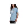 Adidas Originals Trefoil Logo Print Breathable Sports Tee Men Tops Sky-Blue H62496