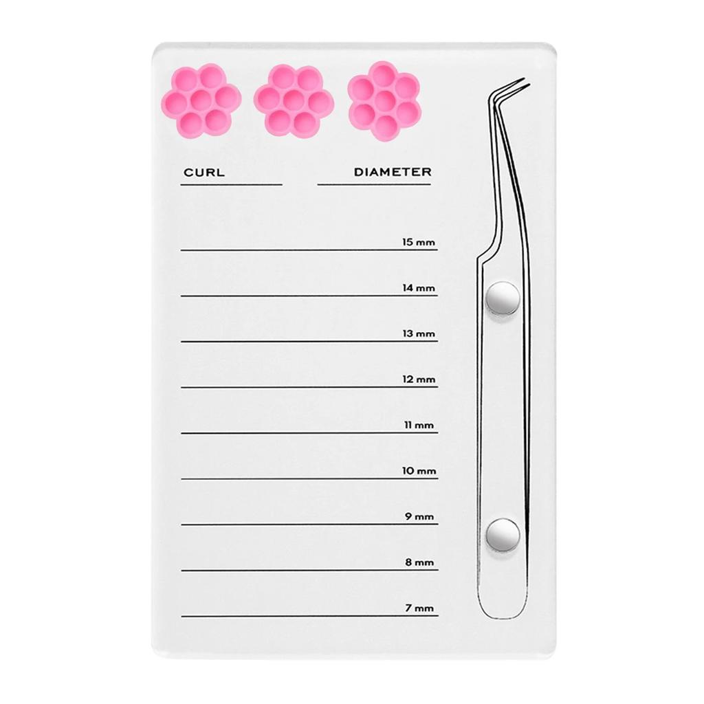 Eyelash Extension Scale Holder Magnetic Acrylic Lash Board With Glue Pallet Cup  False Eyelashes Pad Lash Makeup Tools wholesale