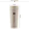 Portable 300Ml Thermos Bottle Healthy Plastic Wheat Fiber Cup Double Layer Thermal Mug Office Coffee Tea Water Bottle Travel Mug