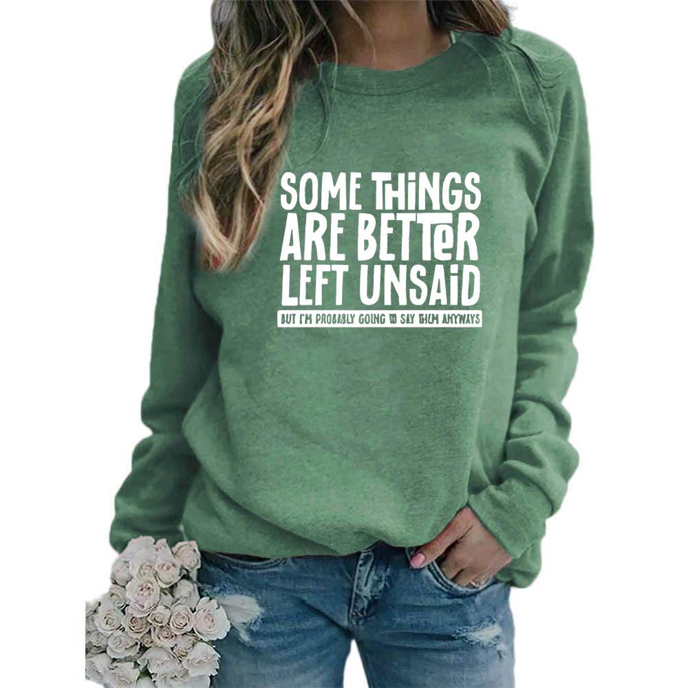 

Женский свитшот большого размера с принтом и круглым вырезом - Универсальный европейский крой M