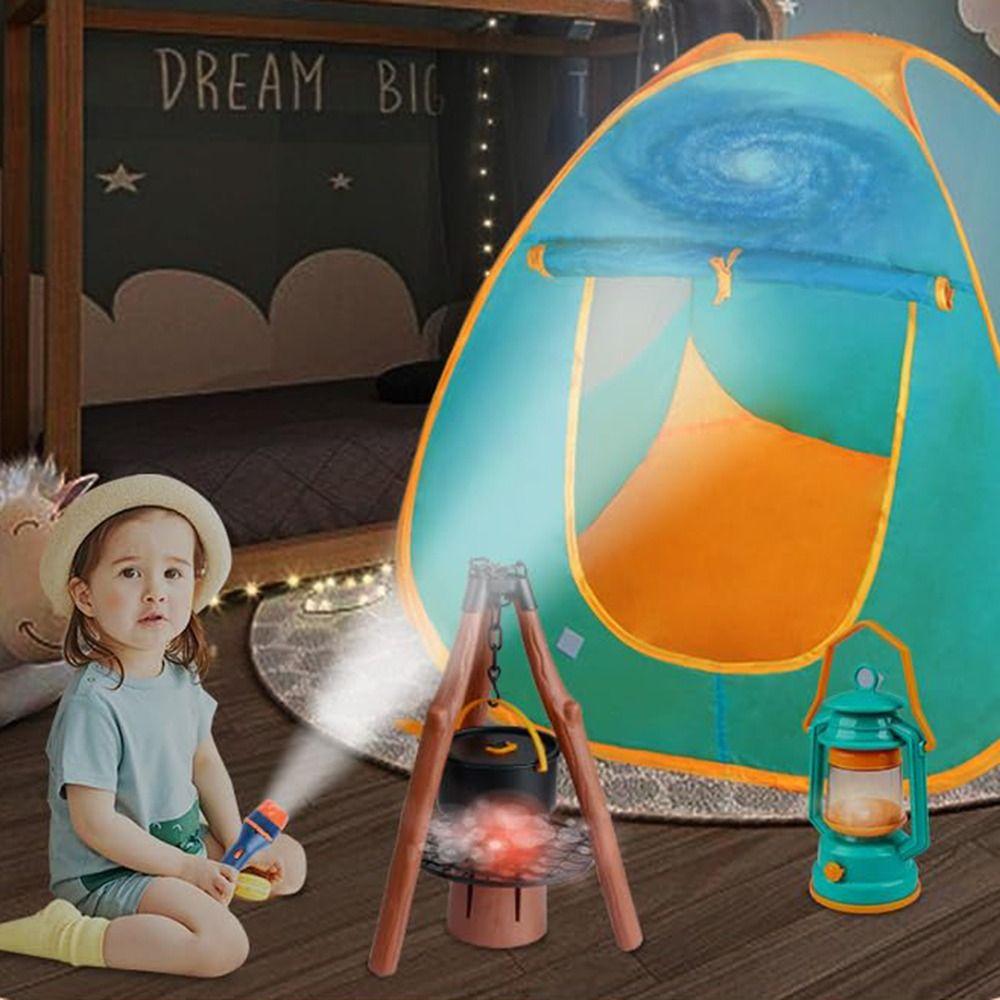Foldable Kids Playhouse Dacron Kids Camping Set Funny Indoor Outdoor Camping Tent  Toddlers