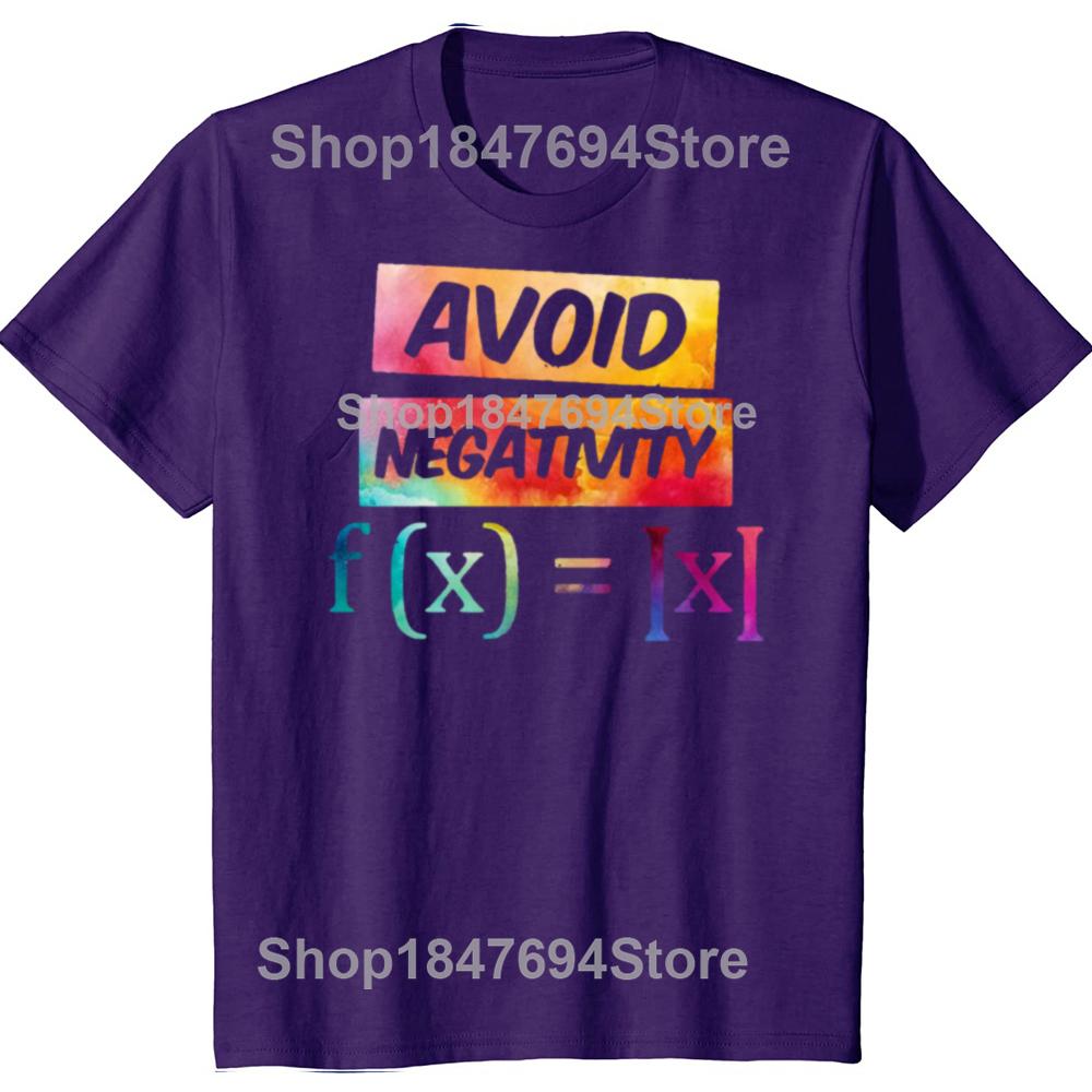 

Avoid Negativity Funny Mathematics Absolute Value Cotton Tshirt Math Function Geek T Shirt Tees Clothes Oversized Streetwear 4XL