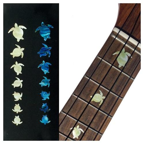 Jockomo Sea Turtle Position Marker Set, Customizable Inlay Stickers for Ukulele
