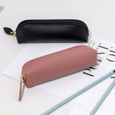 Mini-Stifteetui Tasche Modische Kosmetiktasche Augenbrauenbürste Aufbewahrungstasche Premium Kunstleder Reißverschluss Stifteetuis Einfache Schreibwarenbox