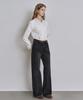 Keoseuteomeokeullagumeon Loose Fit Bootcut Denim Pants Black Cowpt002Black