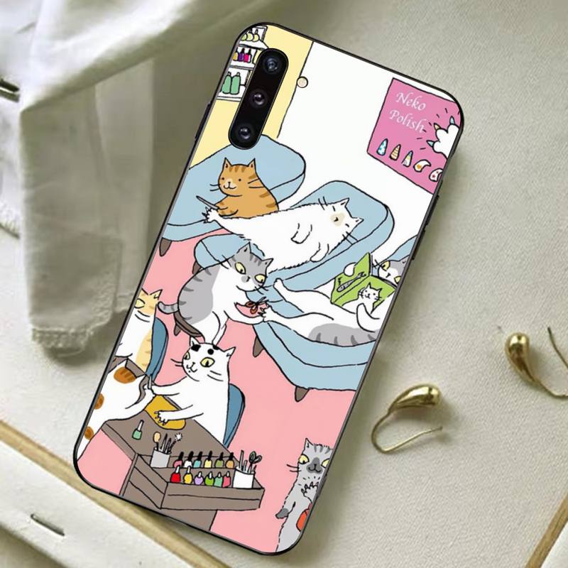

Чехол для телефона с японским котом для Samsung A 13 21 30 31 32 51 52 53 70 для Huawei Honor 50 60 70 для OPPO vivo Samsung A32 4g