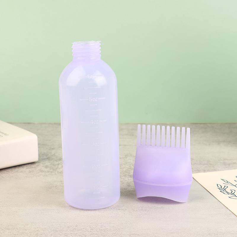 1Pc 120Ml Plastic Hair Oil Applicator Bottle Hairdressing Shampoo Bottle Hair Dye Refillable Bottle Hair Coloring Styling Tools