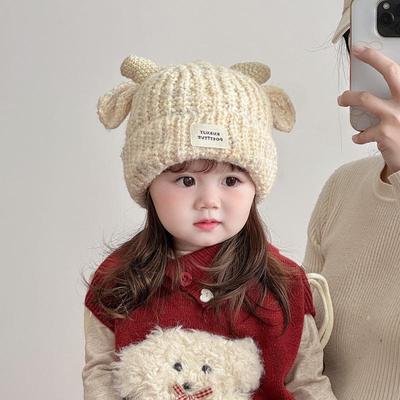Gemütliche Wollstrick-Ohrenschützer-Mütze für Jungen & Mädchen - Warm, Niedlich, Winddicht