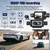 Câmera de Painel 360° com 4 Lentes para Carros, App WiFi, 1080P, Gravador de Vídeo de 4 Canais, Câmera de Cabine e Visão Traseira