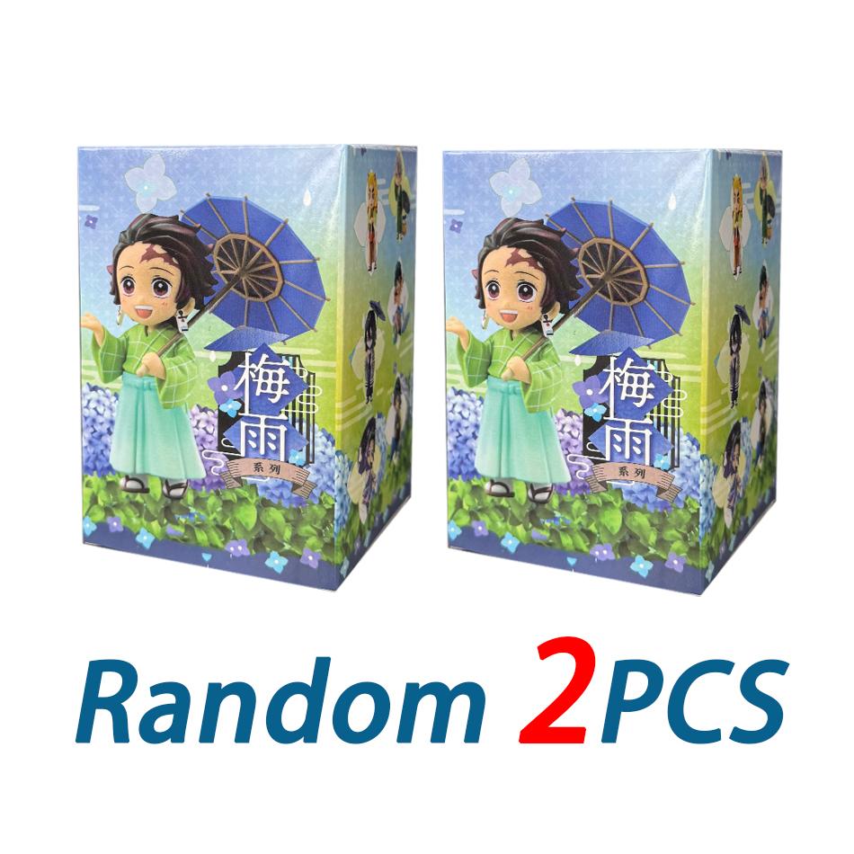 Latest 1-12Pcs Figurine Plum Rain Series Kochou Shinobu Tomioka Giyuu Mitsuri Figurine Plaything Gift For Kids