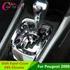 Car Gear Set Panel Trim Stickers Gear Shift Knob Cover Sticker for Peugeot 2008 2014 2015 2016 2017 AT