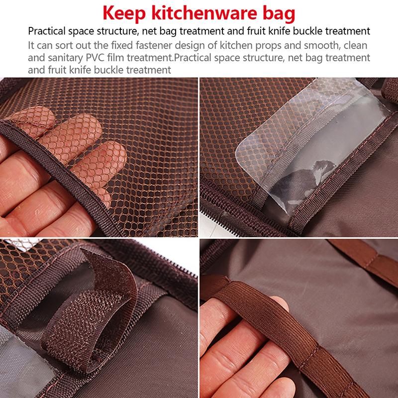 Outdoor Camping Cookware Container Bag Cooking Utensil Organizer Kitchen Ware Storage Bag Portable Travel Bbq Tableware Pouch