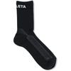 ATHLETA Training Mid Size Black 05293J Socks, 22-24cm, (70),