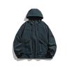 QIYOU 2025 Autumn Japanese Retro Hooded Windbreaker - Unisex, Loose Fit, Outdoor Sport Casual
