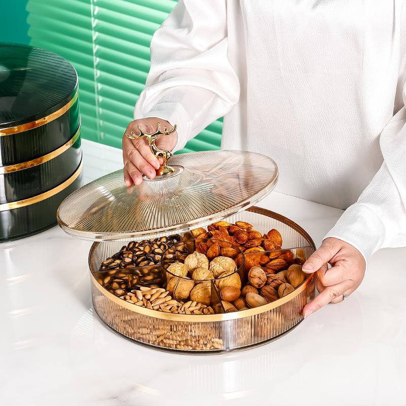 Fruit Plate Home Living Room Coffee Table Creative Modern New Light Luxury Fruit Snack Candy Plate Dried Fruit Storage Box