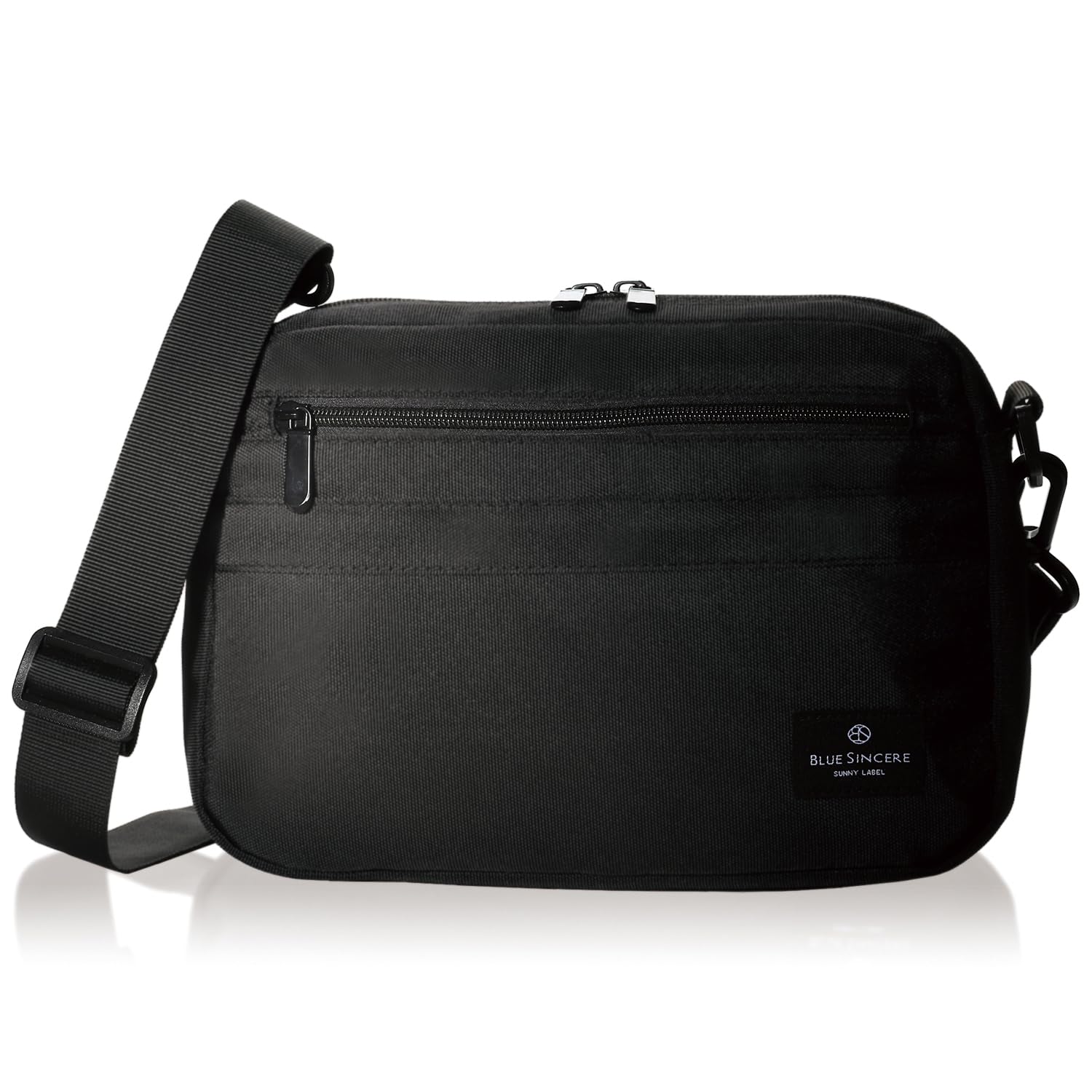 

BLUE SINCERE Легкая наплечная сумка с 7 карманами без клапанов и SHB11 Мужская водоотталкивающая сумка-кроссбоди/на одно плечо, Дизайн, Антимагнитная, чёрный
