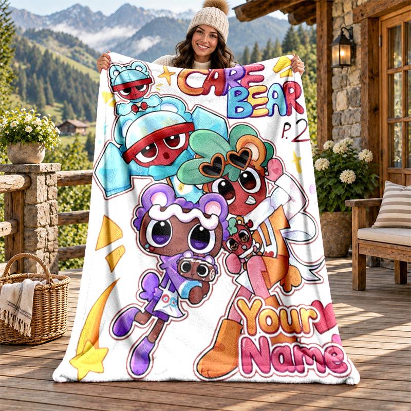 Dandys world Kişiye Özel İsimli Flanel Battaniye Kişiselleştirilmiş Yumuşak Sıcak Peluş Atkı Battaniye Aile Arkadaşlara Özel Hediye