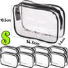 1/24PCS Transparent PVC Storage Travel Organizer Clear Makeup Bag Beautician Cosmetic Bag Beauty Case Toiletry Bag Wash Bags