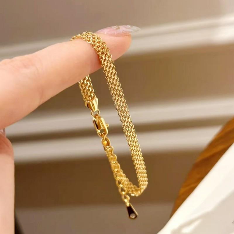 Sterling Woven Lace Mesh Bracelet Women Elegant Vintage Royal Style Delicate Luxury Accessory
