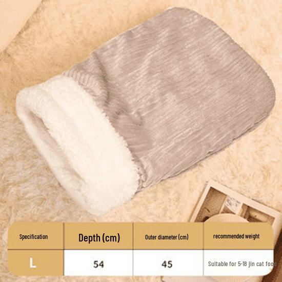 Katze Winter Wärme Schlafsack: Gemütliches Sicherheitsbett für alle Jahreszeiten mit Halbloch-Design