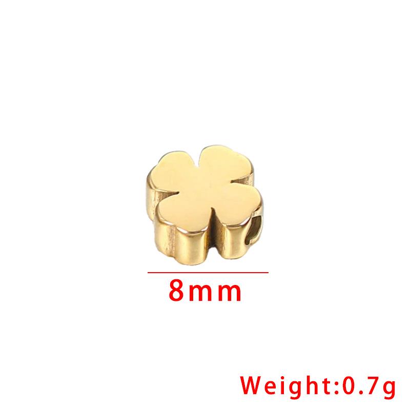 Stainless Steel Four-Leaf Clover Bead Spacer for DIY Bracelets and Necklaces