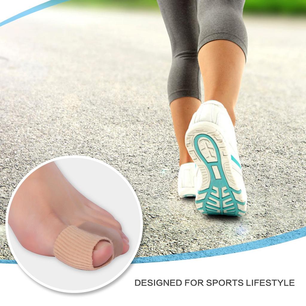 Toe Sleeves Bandage Toe Protector Straighters Correctors Sleeve Tube with Big Toe Gel Spacers